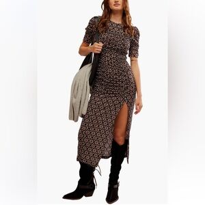 NWT Free People ‘Briella’ Floral Side Slit Dress -  XS